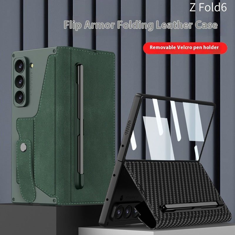 Étui de téléphone pliant ZFold6 Étui de téléphone en cuir