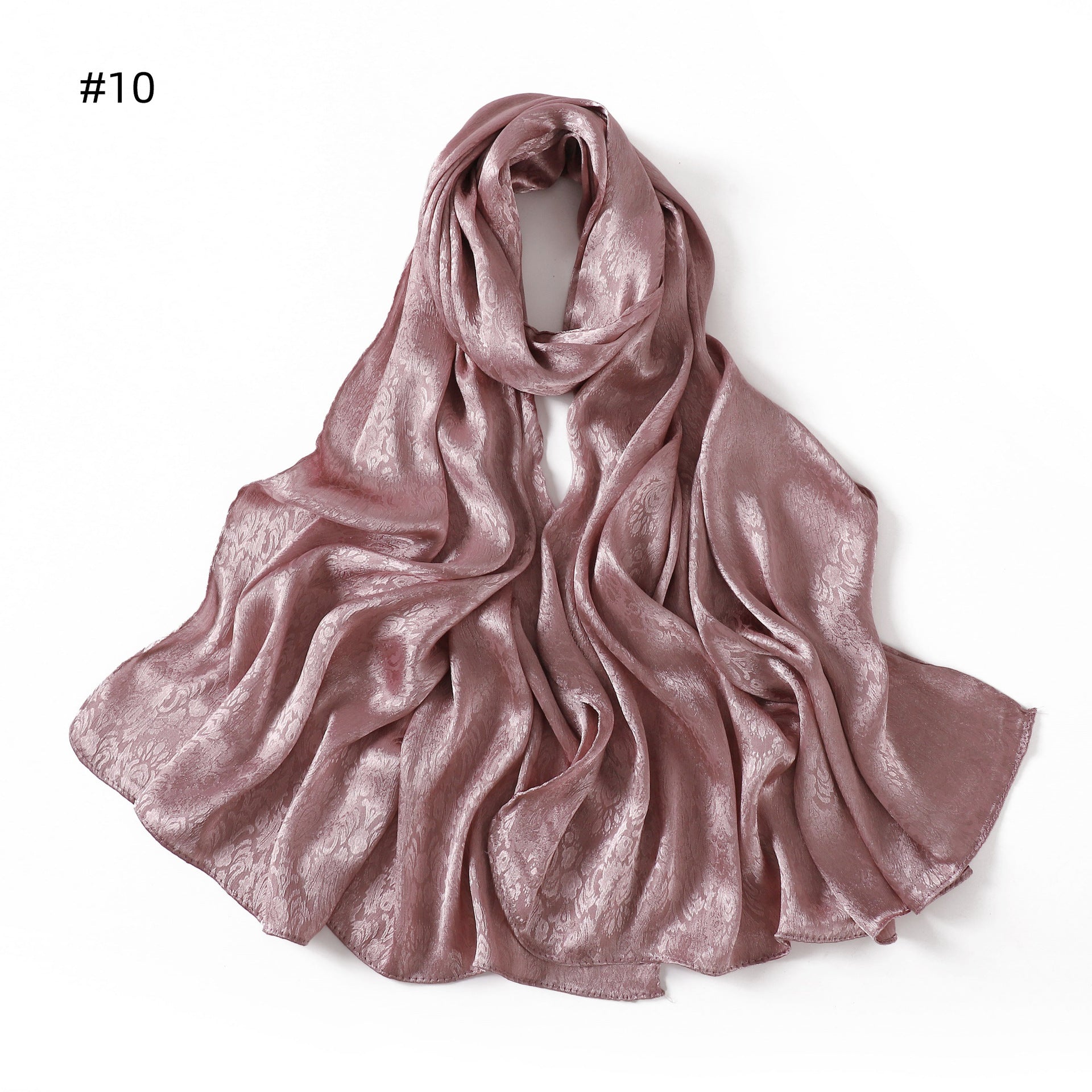Femmes Satin Patterned Jacquard Headcarf