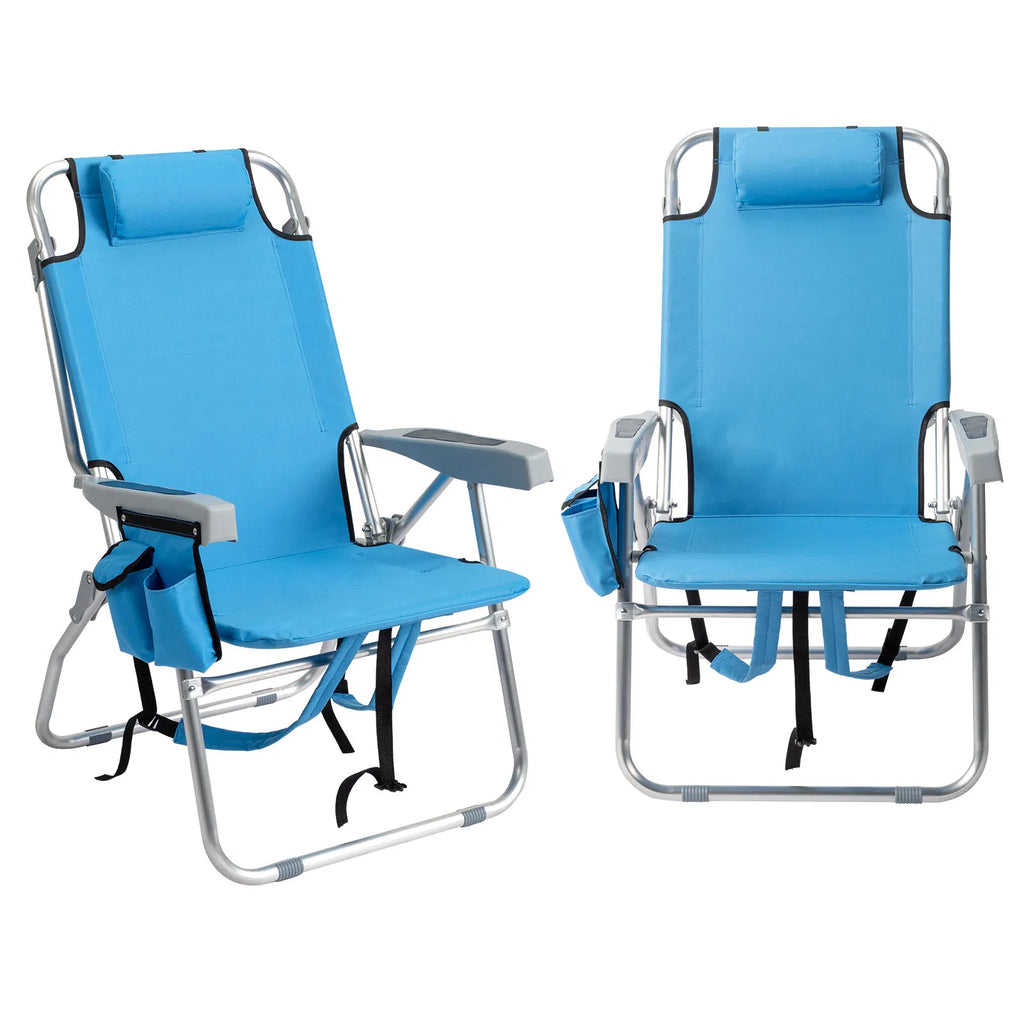 63*70*99cm Élevé Oxford Clot Argent Blanc Aluminium Tube roulement 100kg Chaise de plage Bl