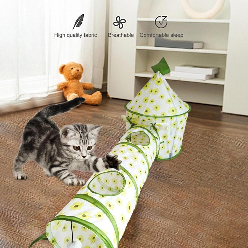 Tunnel de jeu de chat Pliage interactif Bunny Tent Tunnel de tente de chat pliable Tubes de tente portable Ind