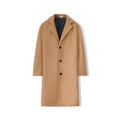 Mens Mi-longueur Loose-fit Solid-colore Trench Coat