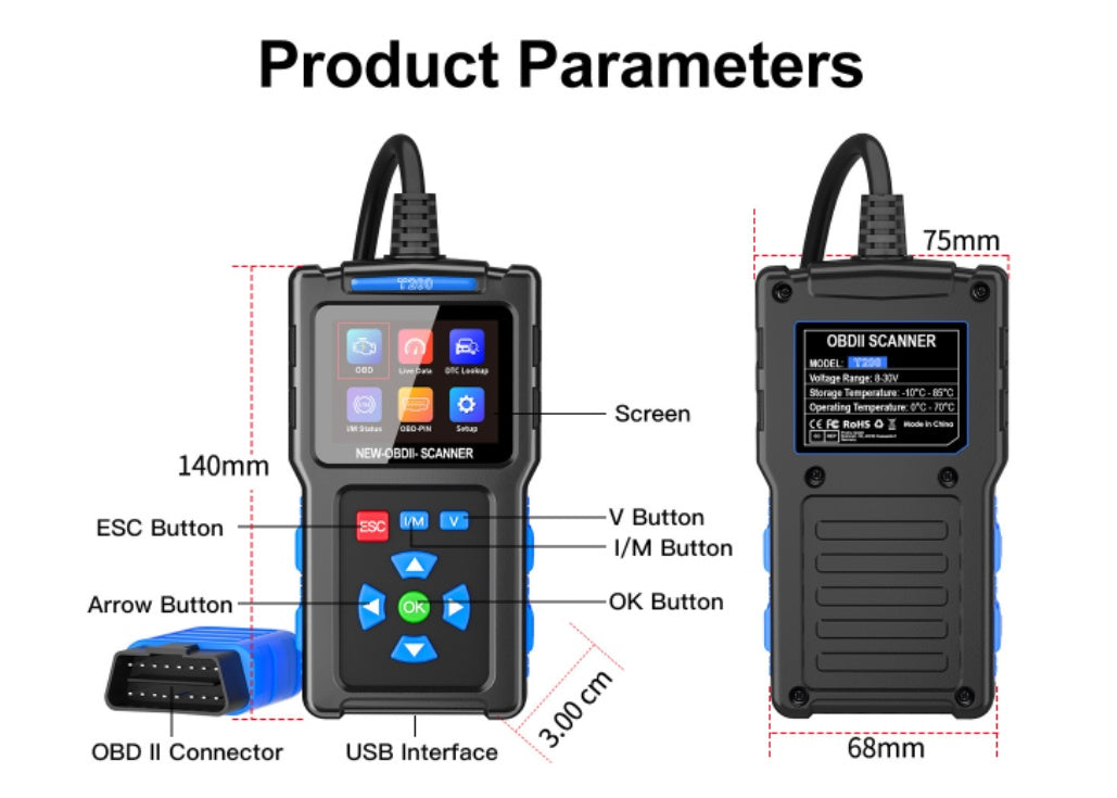 Instrument de diagnostic des défaillances de l'automobile T200