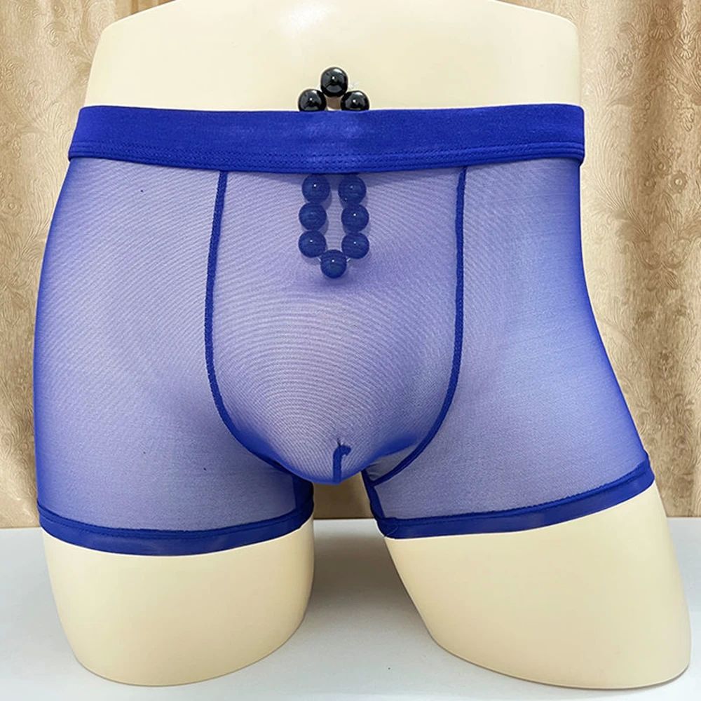 Short de Boxer Homme entièrement transparent Ultra mince impriméSolid