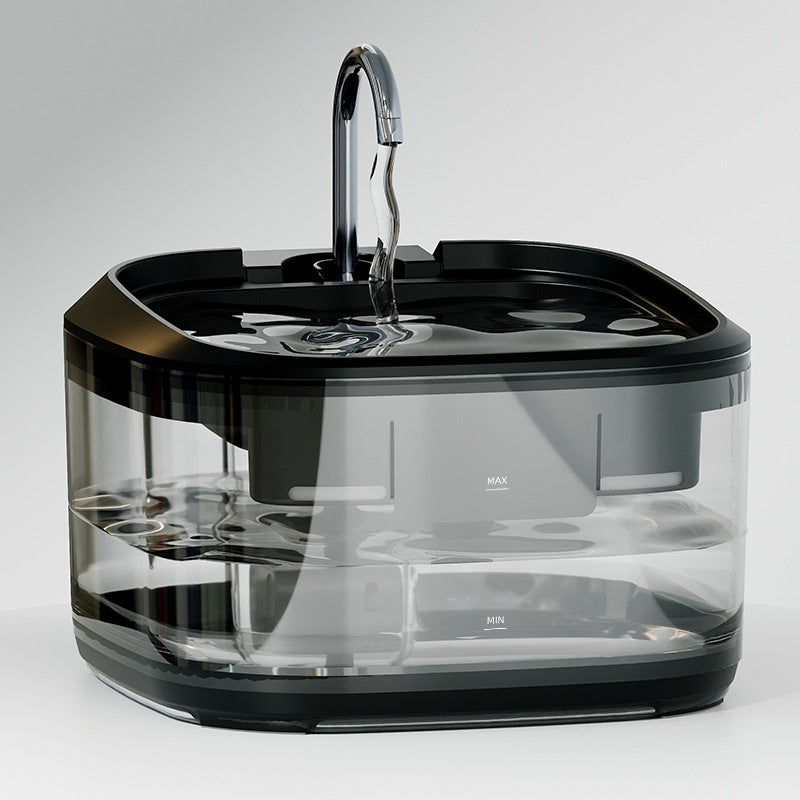 Grande capacité Entièrement transparent Automatique Circulant Fontaine d'eau filtrée pour animaux de compagnie