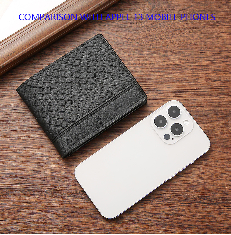 Modèle snakeskin portefeuille court homme