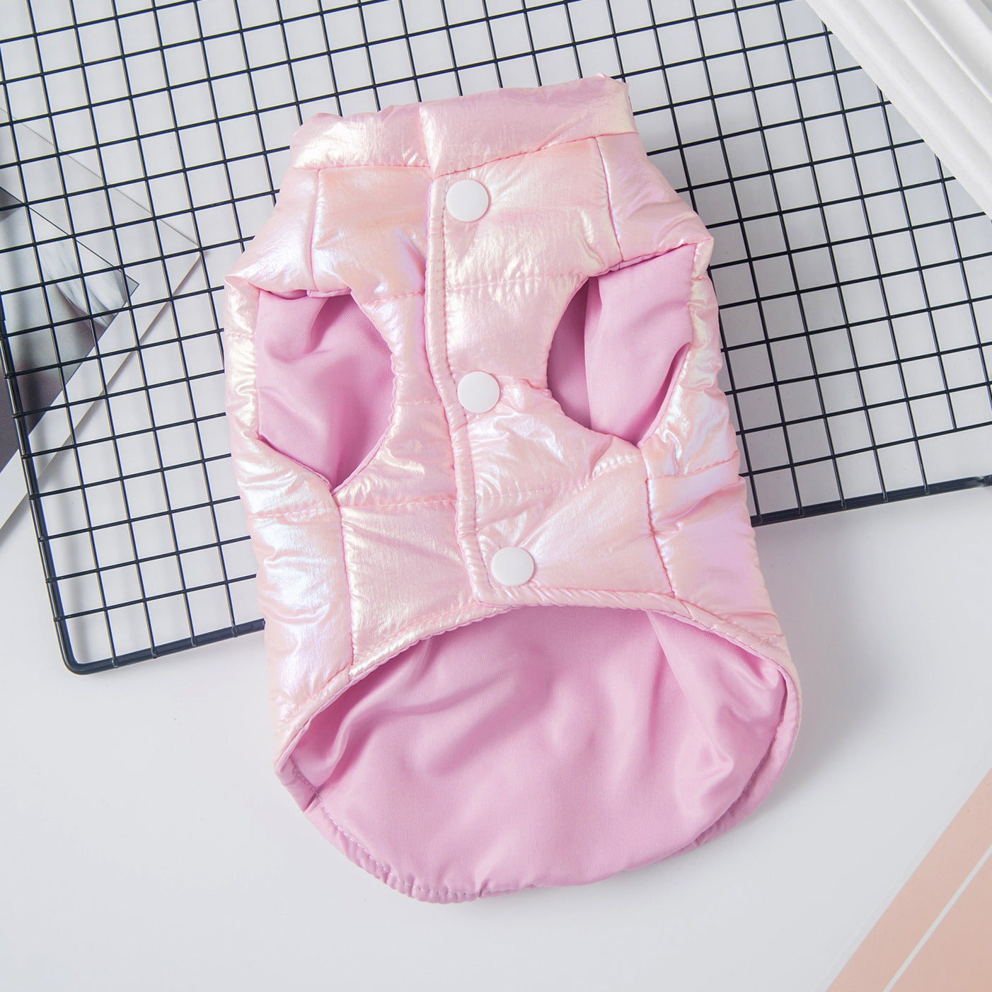 Laser Glossy Vest Automne et vêtements d'hiver manteau de chien