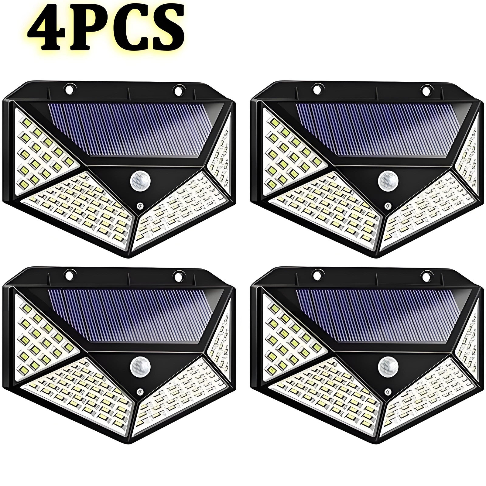 Solar Power PIR Motion Sensor Lumières murales 1o0 LED Outdoor Garden Lampe de sécurité
