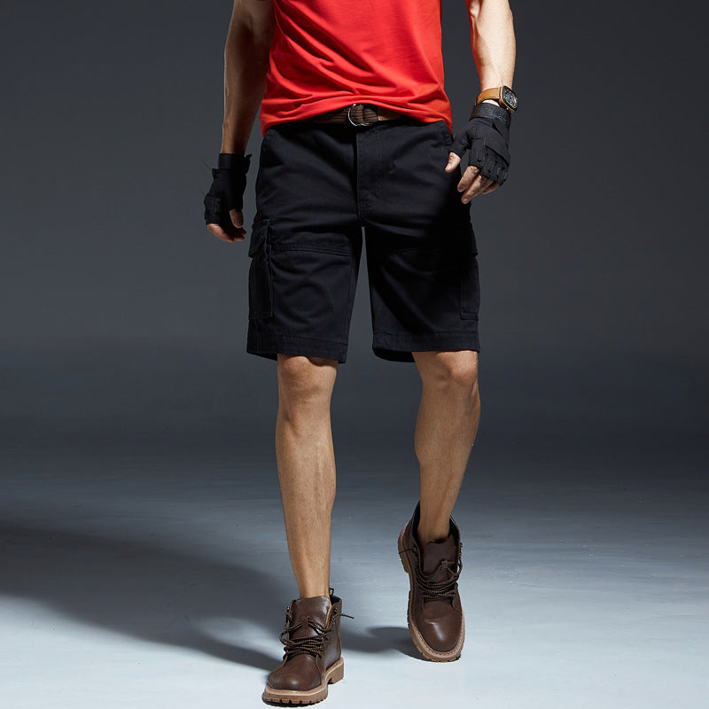 Pantalons d'été mi-longueur Trendy Brand Loose-fit Hommes Camouflage vert pour l'été