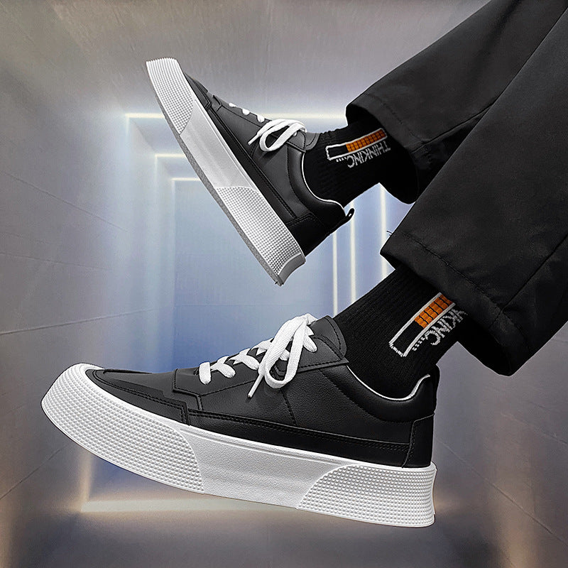 Hommes Sports Hauteur Augmenter Loisirs Couleur Solide Chaussures de plateau de fond épais
