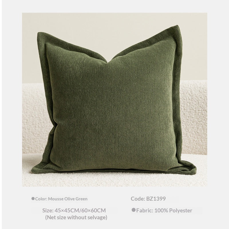 Chenille Coussin à double face Chambre à coucher Lombaire Couverture oreiller