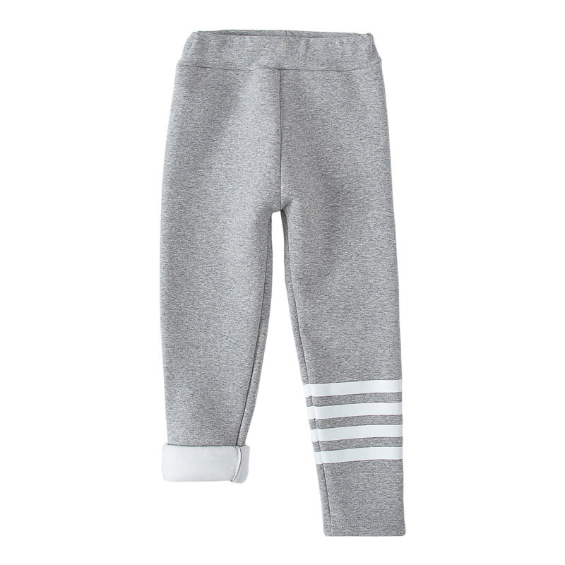 Leggings épais doublés de polaire d'hiver pour les filles