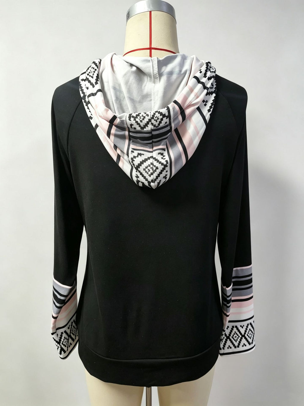 European And American Exclusive Autumn Women's Printed Drawstring Casual Versatile