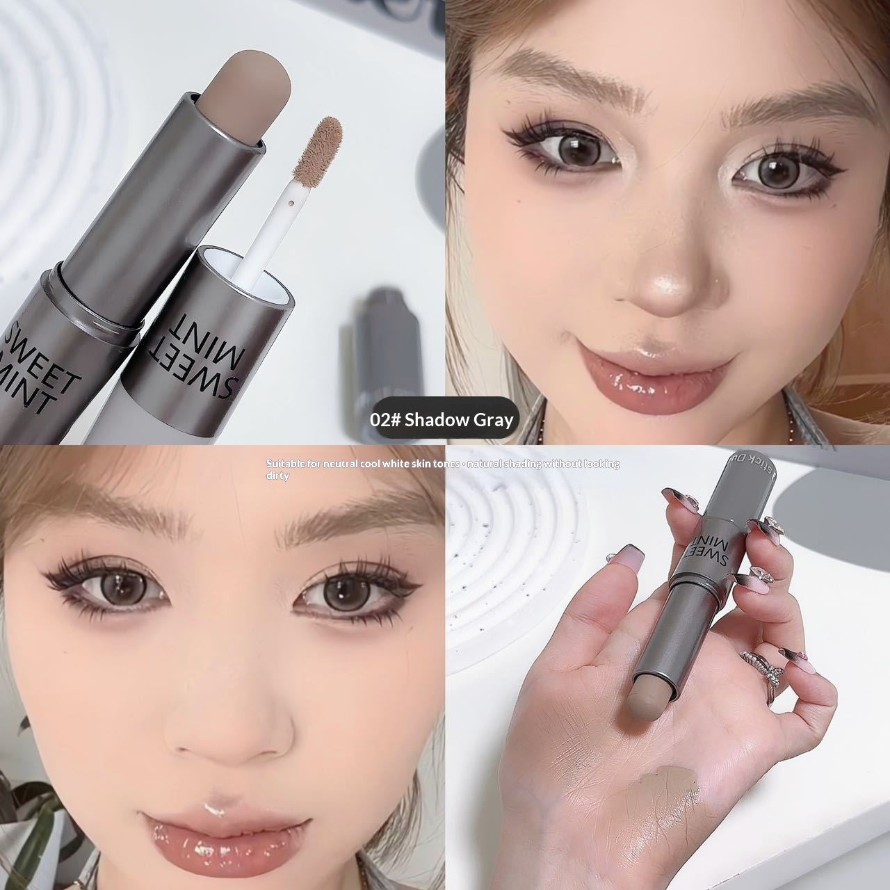 Bâton de Contour double-Effet Visage Contouring et Nez Shadow Matte Finition Bâton de Contour
