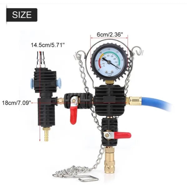 Cooling System Vacuum Fill and Bleed Tester Leak Detection Kit Universal Radiator Adapter