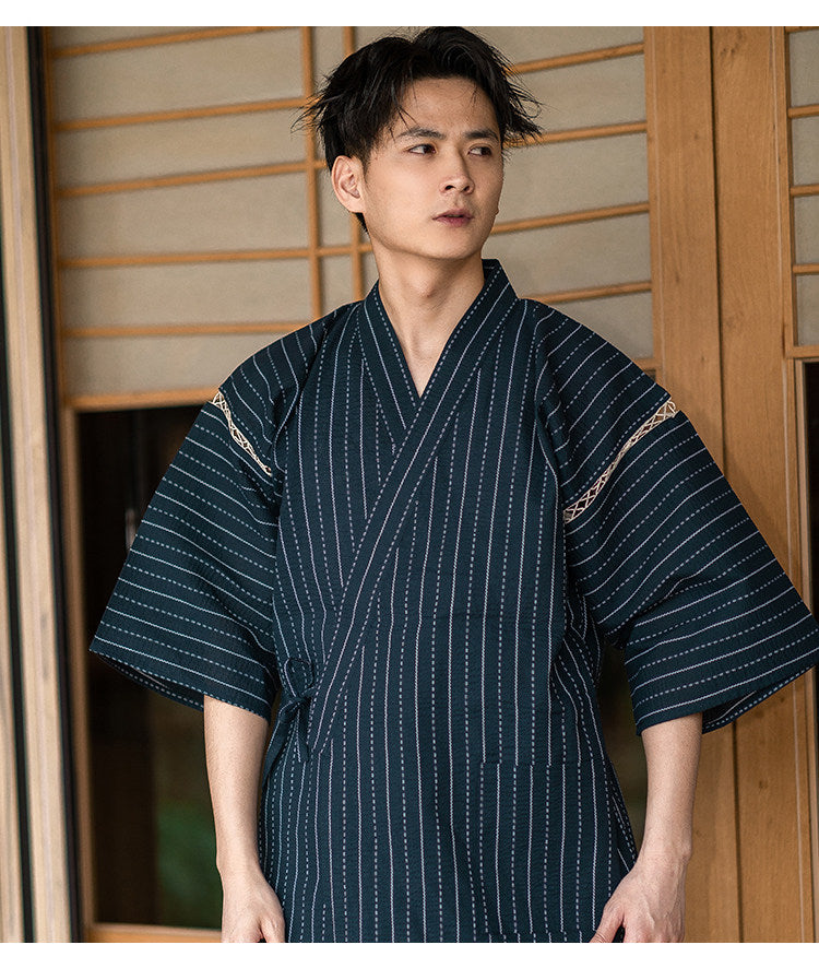 Ensemble de pyjama à rayures portatives pour hommes