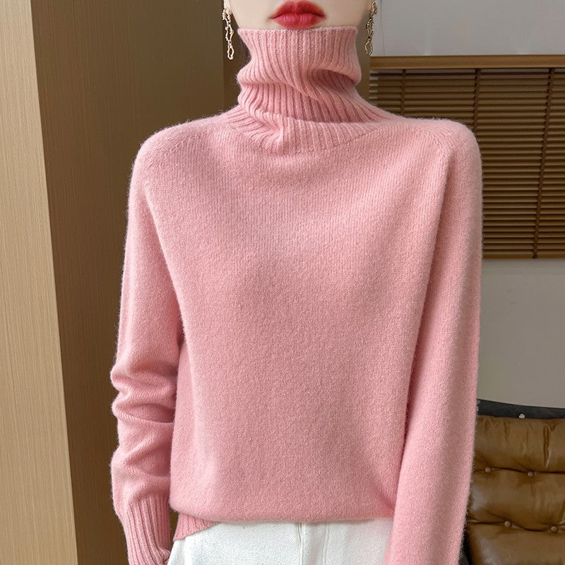 Chandail tricoté Pull à manches longues en couleur solide