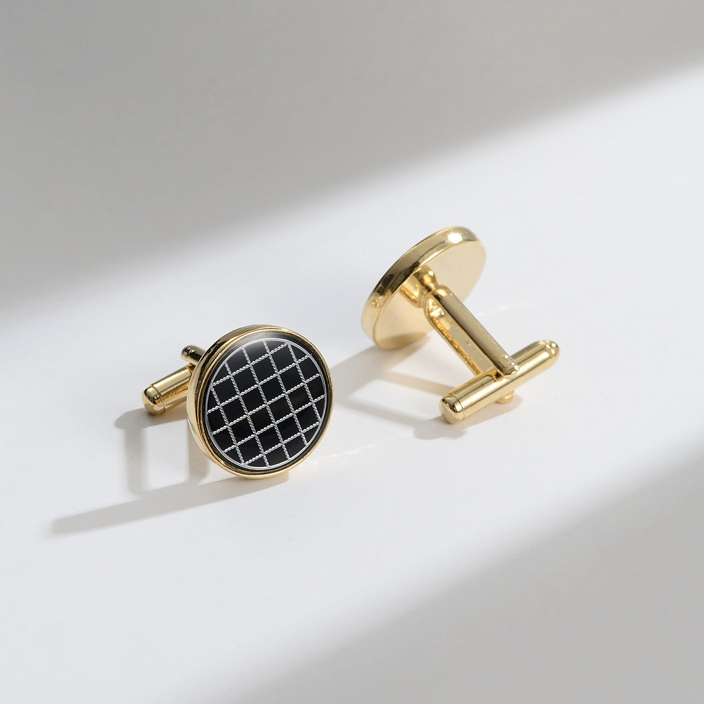 Daily Darcy Retro Patch Cufflinks en cuivre