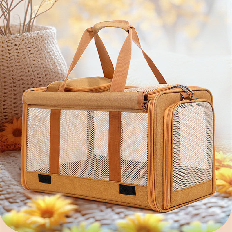 Portable Space-Oxford Cloth Single-Sholder Folding Cat and Dog Carrier