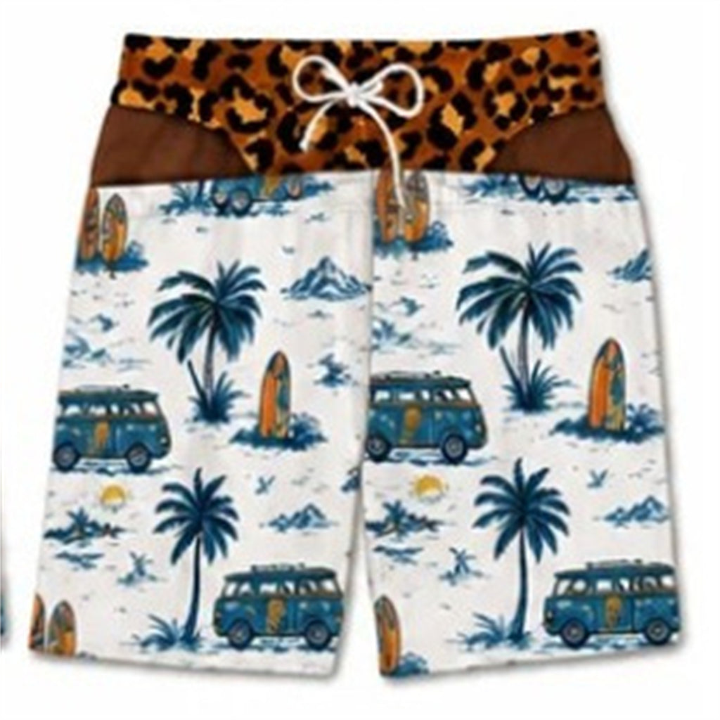 Short casual respirant imprimé homme