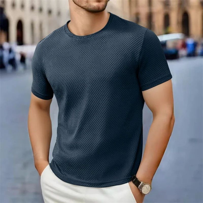 T-shirt à manches courtes casual homme Fleur de os