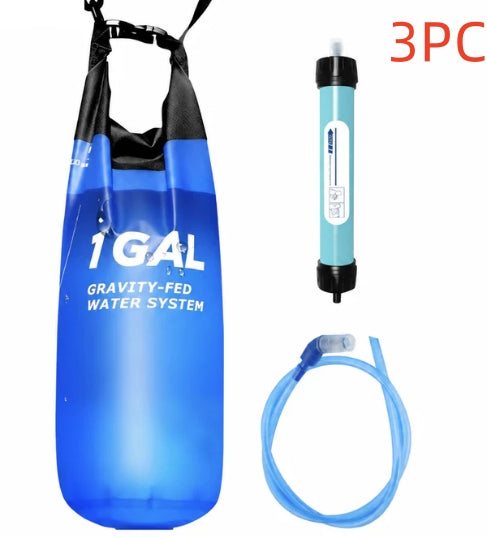 Sac filtre à eau gravitationnelle 6L Stockage d'eau de camping