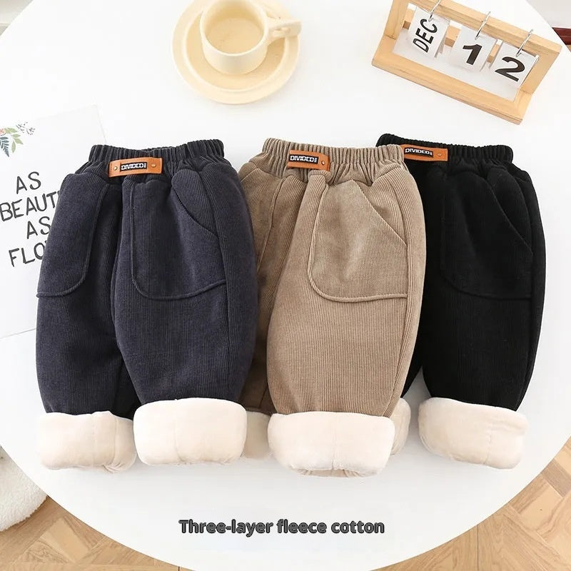 Pantalon en coton pour garçon Pantalon casual d'hiver Bébé