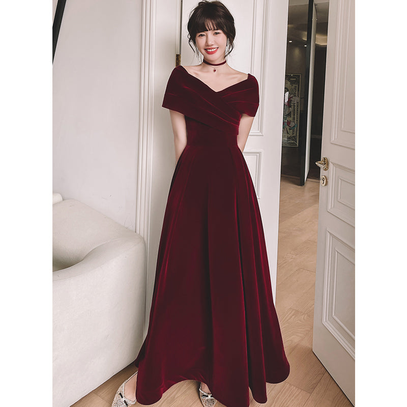 Robe de fiançailles rouge de mariage d'été