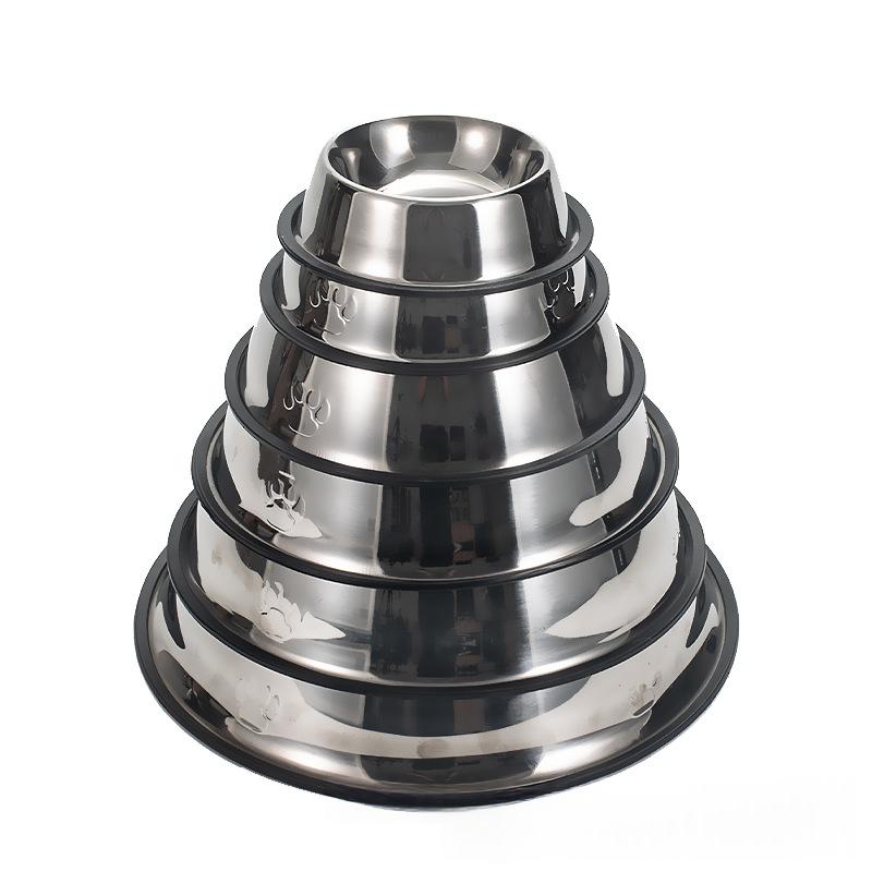 Tip-proof Non-slip Pet Supplies en acier inoxydable Dog Bowl et Cat Bowl