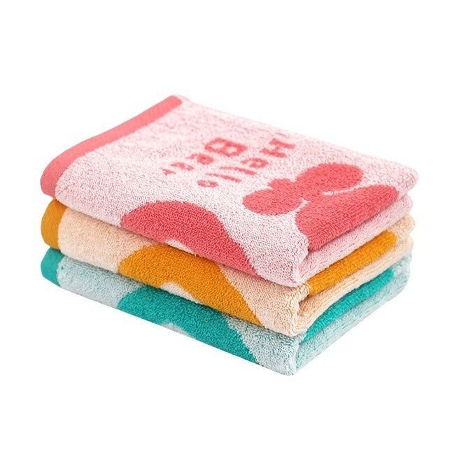 Soft Absorbent Pure Cotton Cartoon Jacquard Kids' Towel