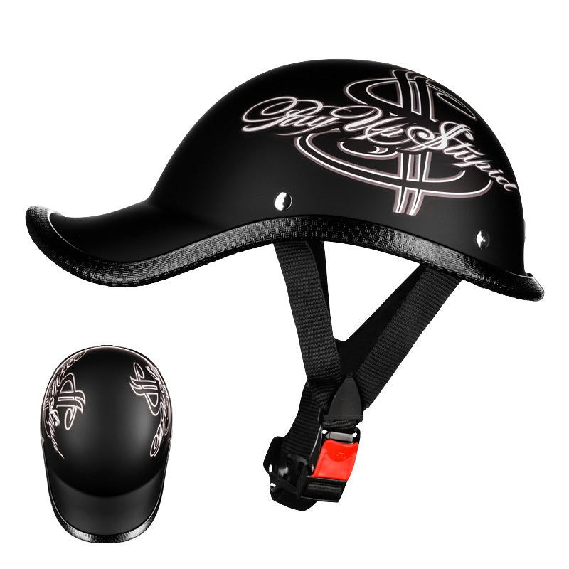 Batterie électrique Casque de moto Protection de sécurité rétro Half Casque