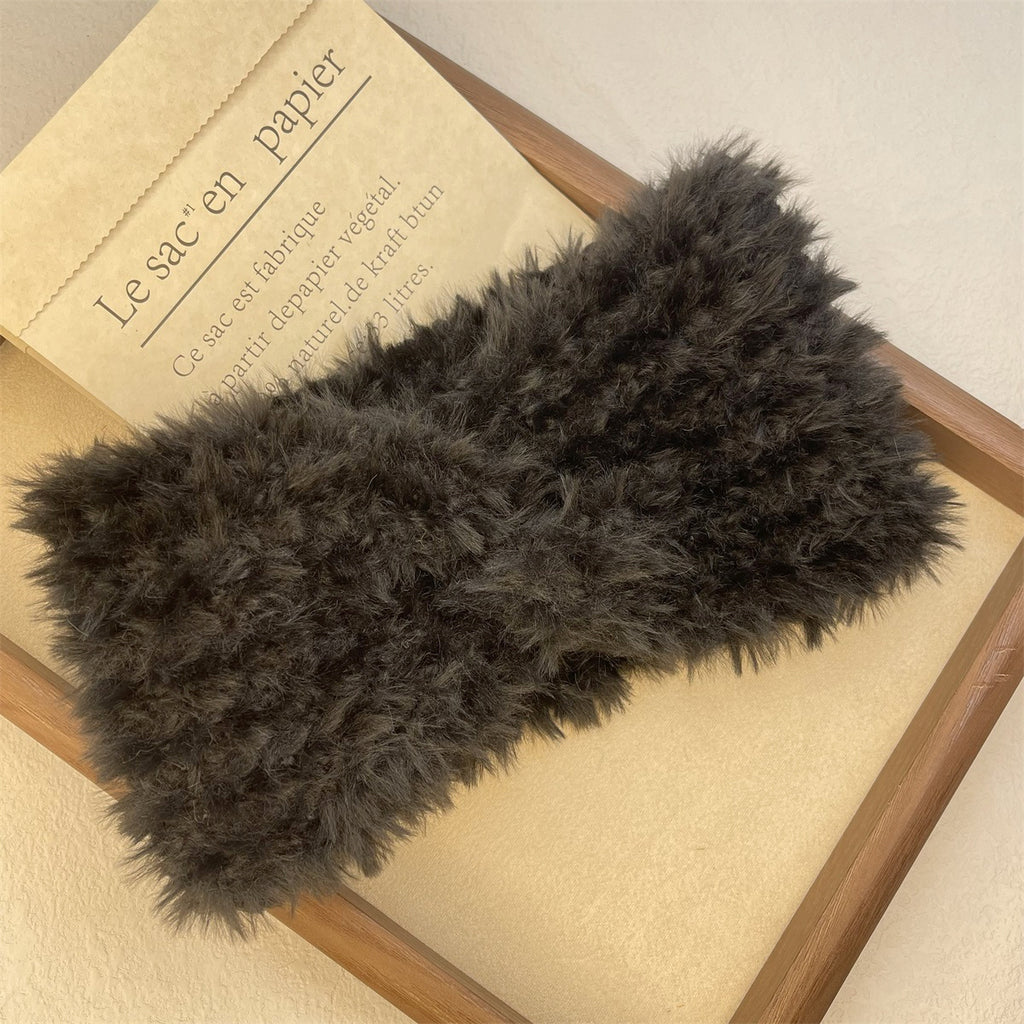En peluche large bande de cheveux chaud épais pour les femmes