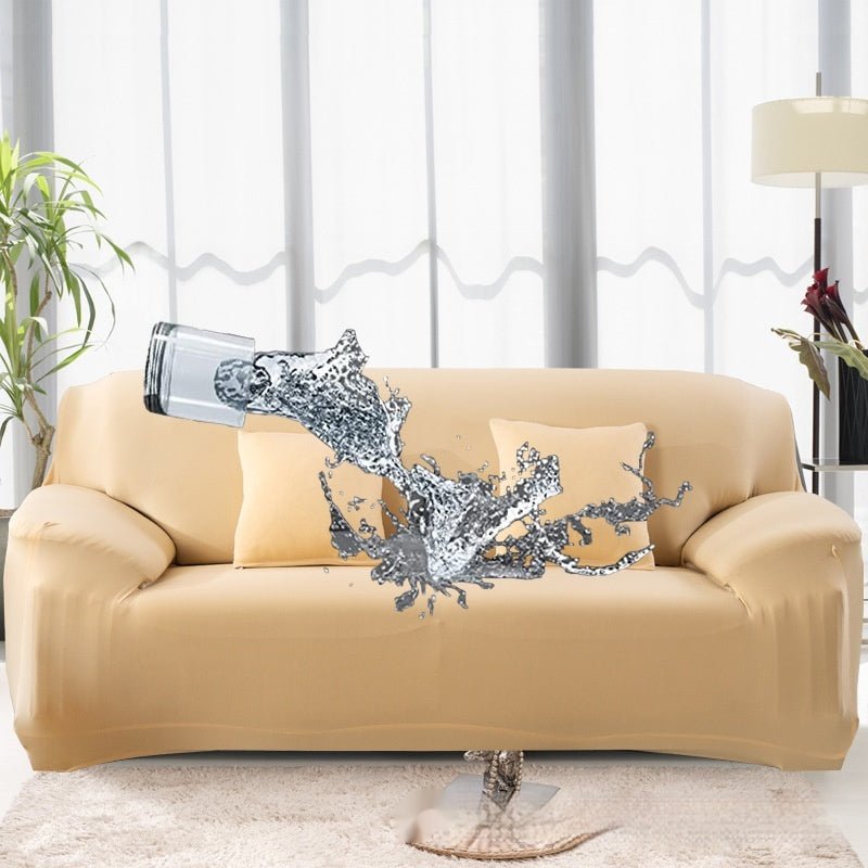 Solid Color Elastic Waterproof Sofa Couverture en soie de lait tout compris