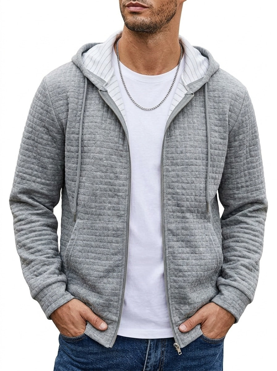 Veste de sweat à manches longues à capuche à capuche pour hommes