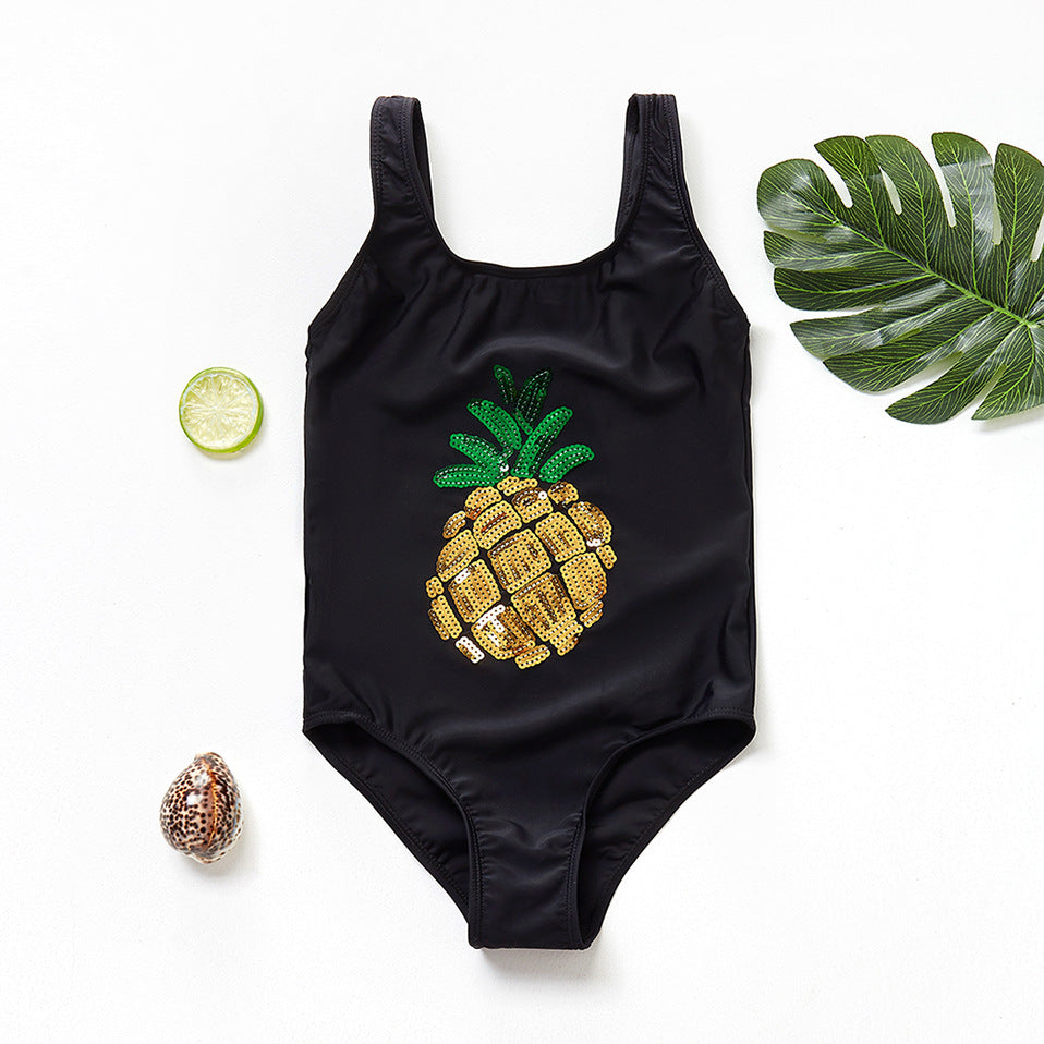 Maillot de bain à un piece pailleté pour filles de mode