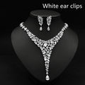 Colorful Zircon Collier Ensemble Robe de mariée Boucle d'oreille Accessoires