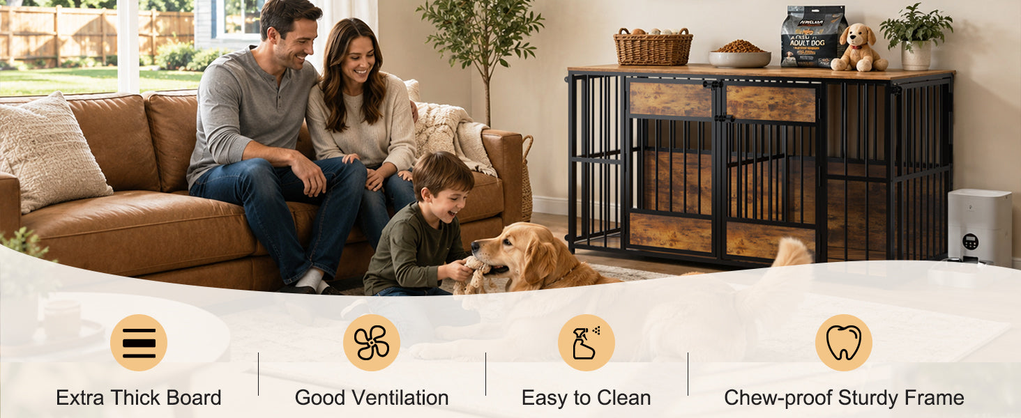 Meubles de caisse de chien en bois