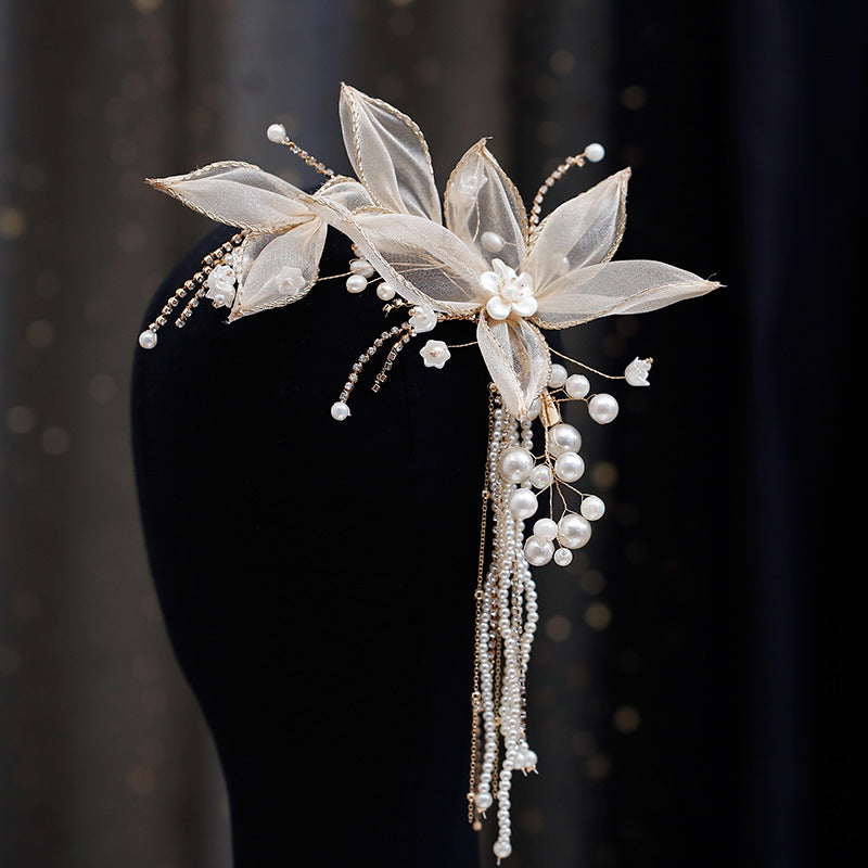 Fashion Bride Champagne Fleur Hairpin costume