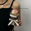 Petit bouquet-brun + roses-1