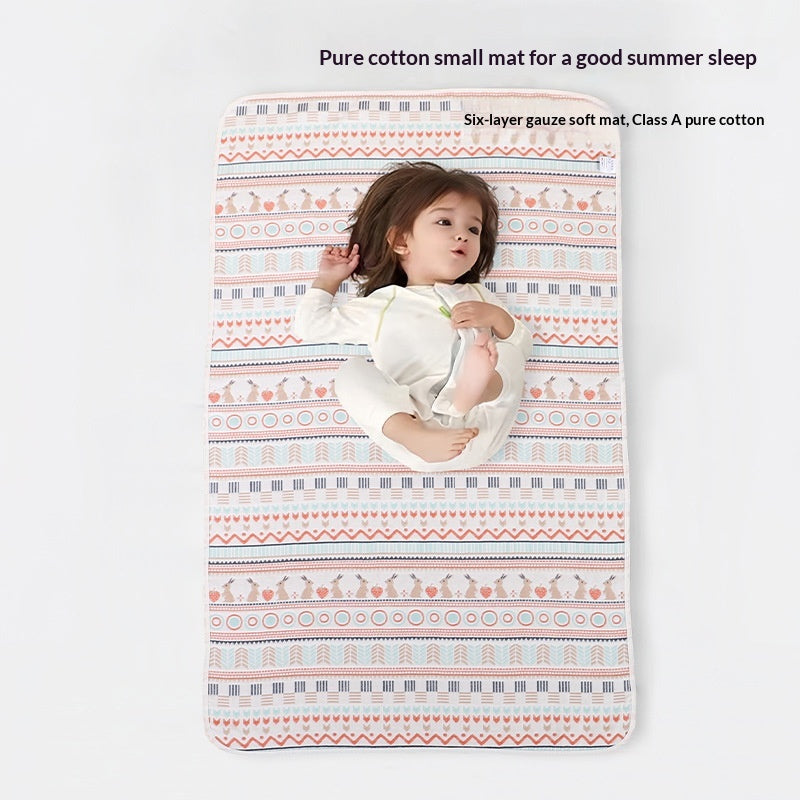 Six-Layer Gauze Soft Cooling Mat Pure Cotton Convient aux mamans et aux bébés