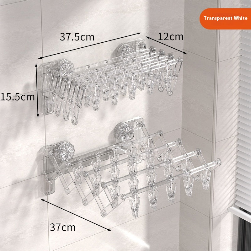 Chaussettes de coupe d'aspiration Rack de serviette sans punch de séchage pliable
