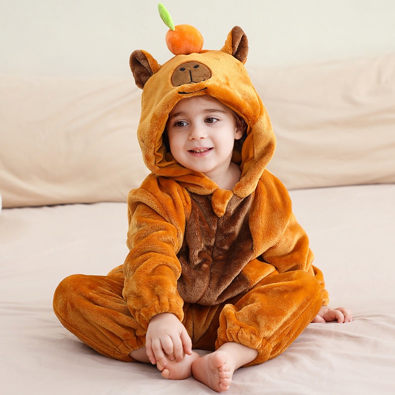 Enfant et tout-petit Onésie Classe A Costume de saut en flanelle Crawling