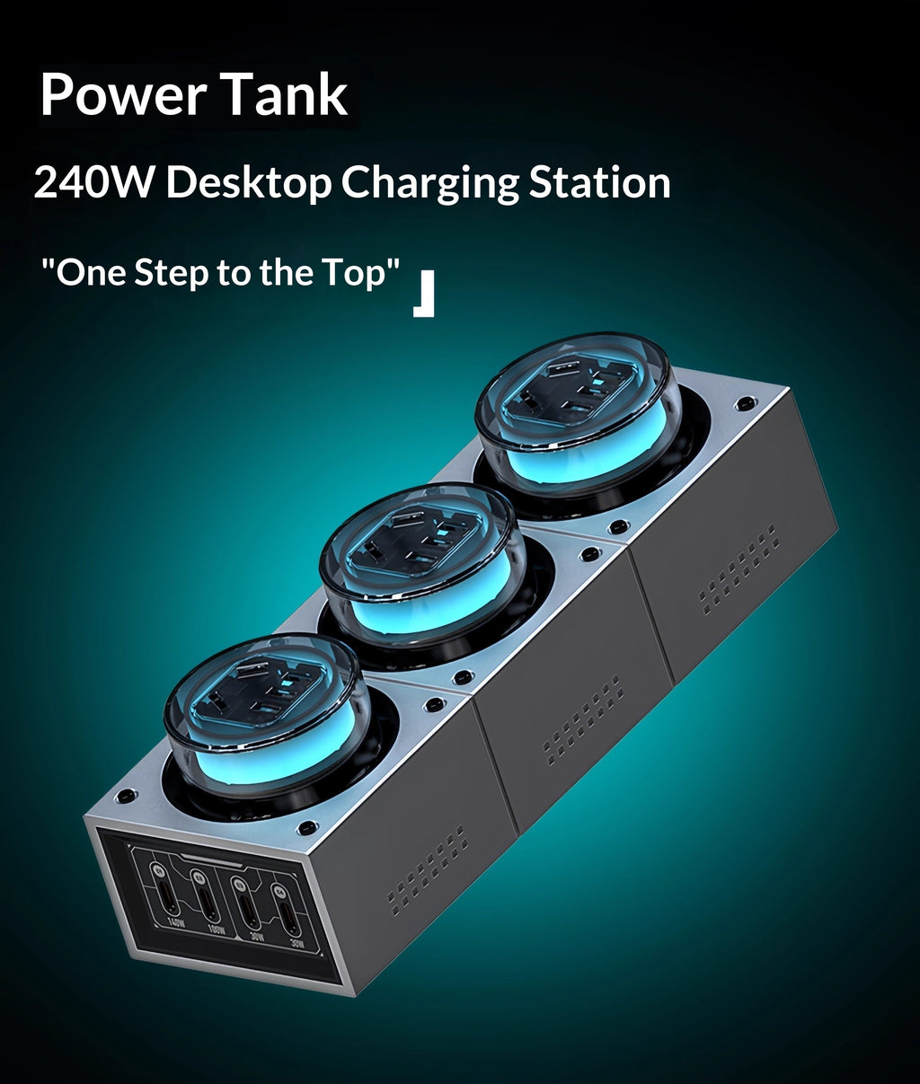Charging Station Power Tank 240W GaN Desktop Power Strip