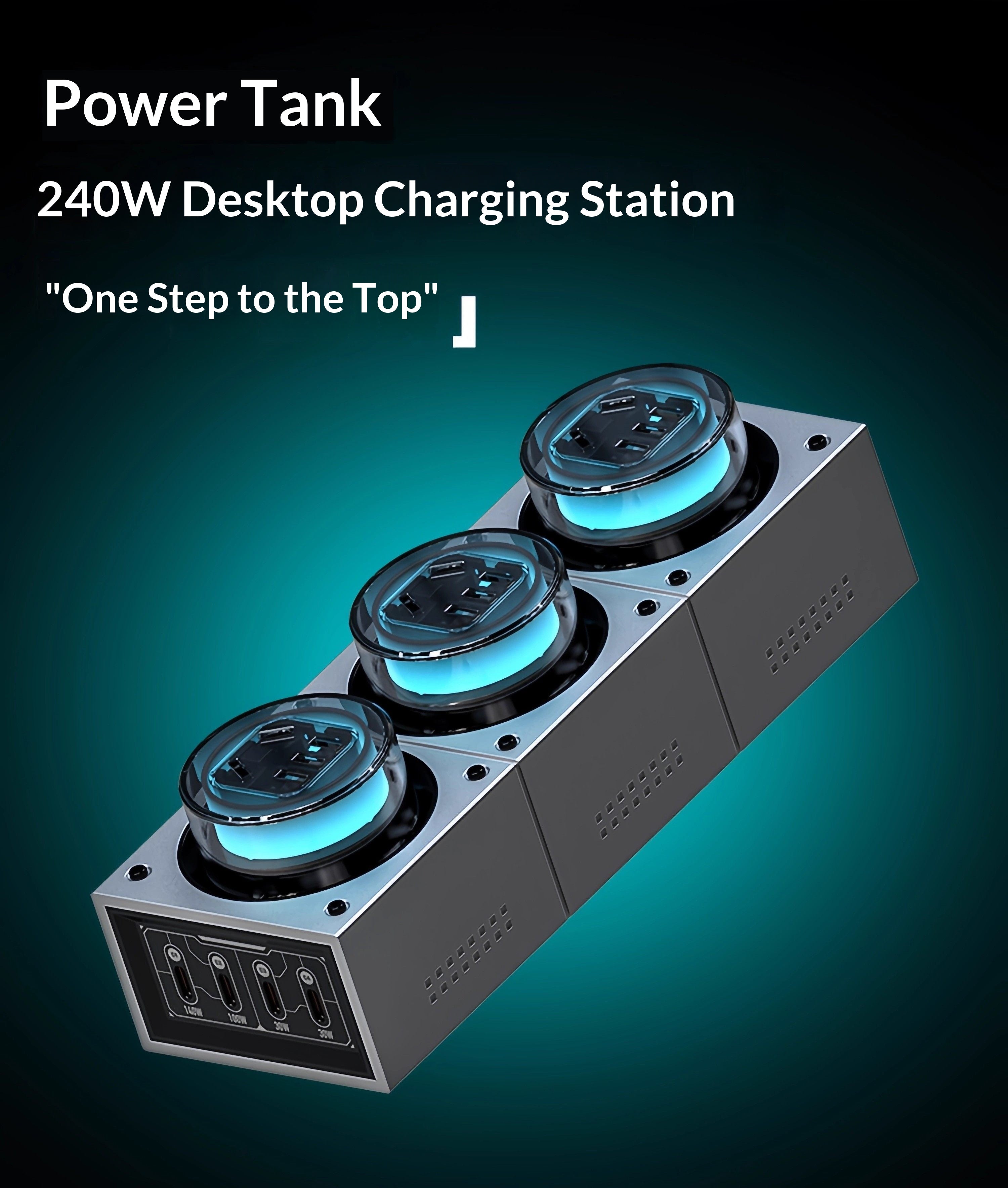 Charging Station Power Tank 240W GaN Desktop Power Strip
