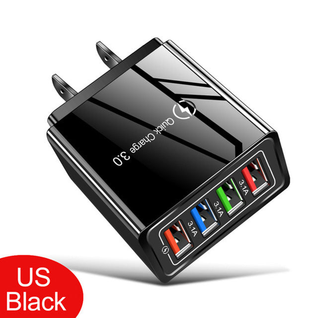 Couleur lumineuse téléphone mobile Charge Head Intelligent 3A