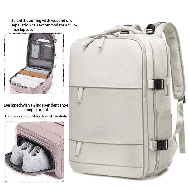 Sac à dos polyvalent pour hommes et femmes de couleur pure