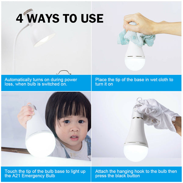 Ampoule de batterie intégrée à charge rapide R70 LED avec crochet