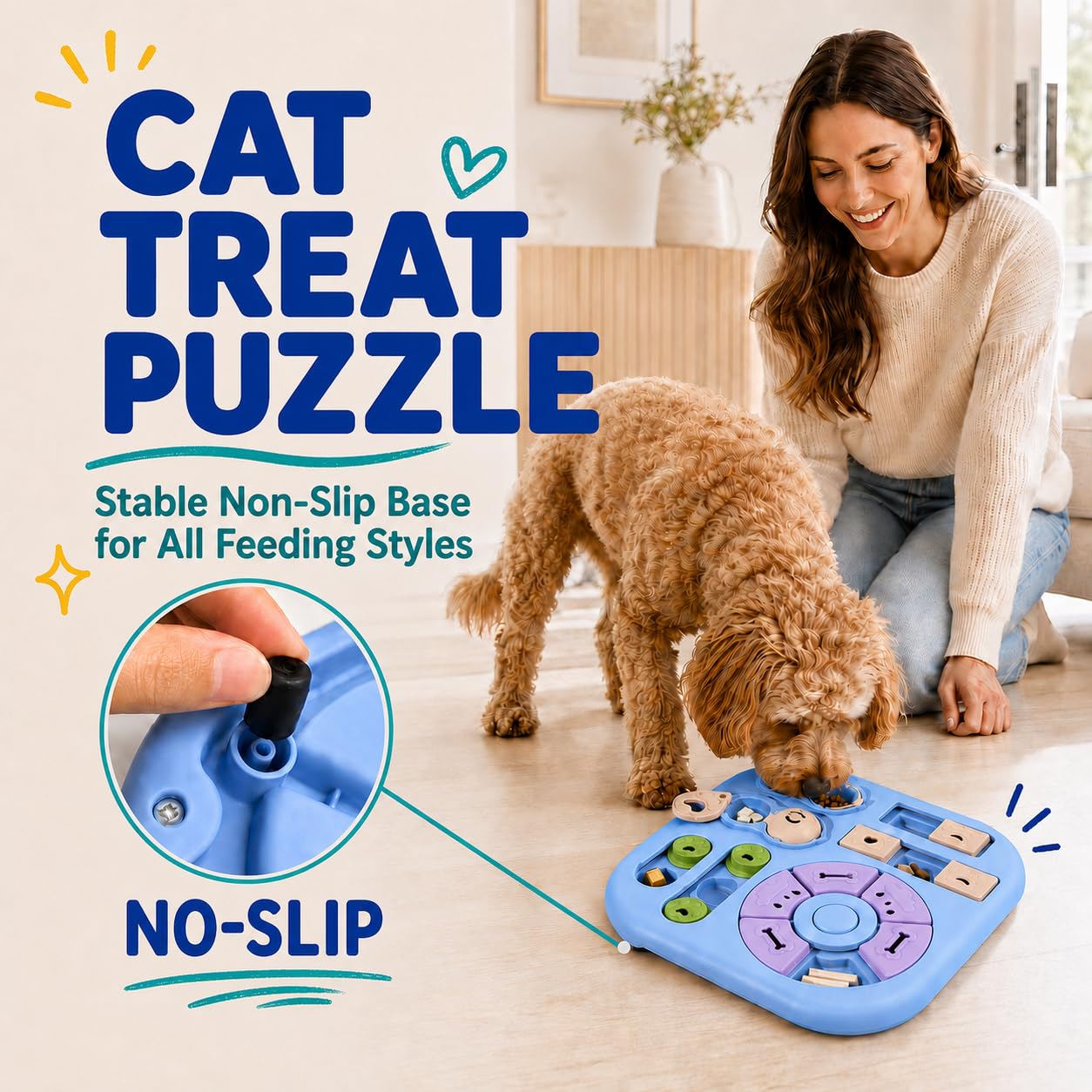 Jouet interactif de puzzle chat