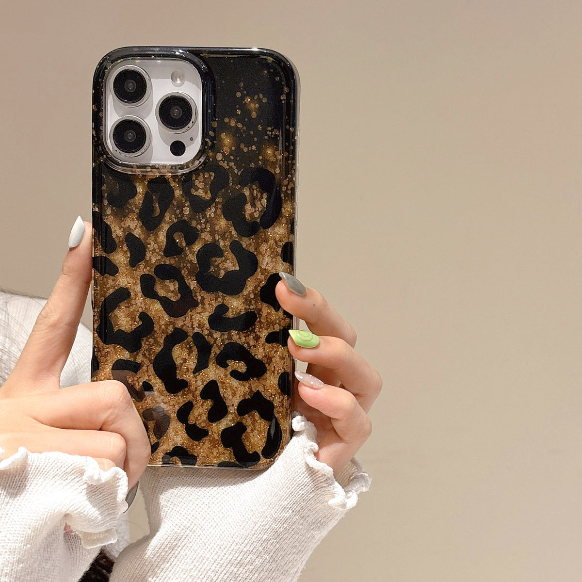 Étui téléphonique personnalisé pour fille Leopard