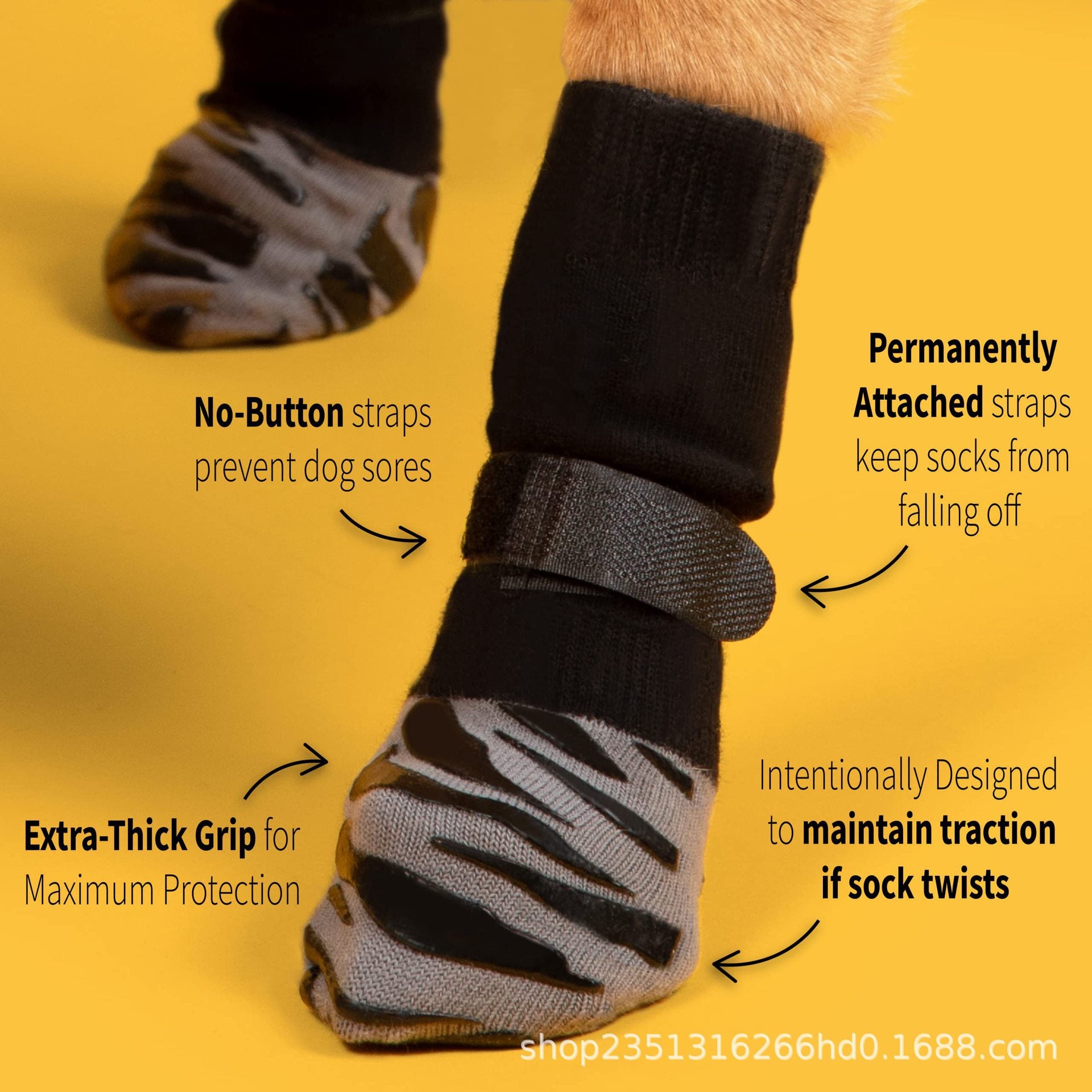 Chaussettes de chien antidérapantes et réchauffeurs de jambes pour Bulldogs français moyens à grands
