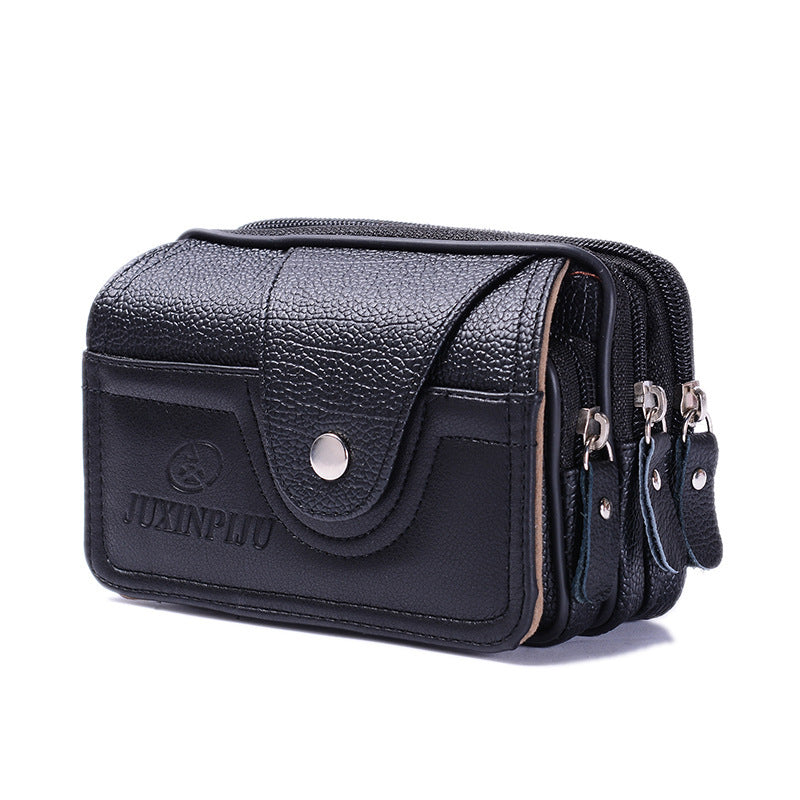 Sac de téléphone horizontal de style affaires avec ceinture en PU